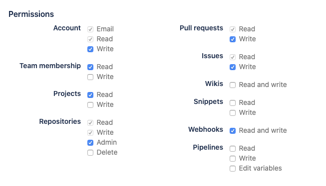 Bitbucket consumer permissions