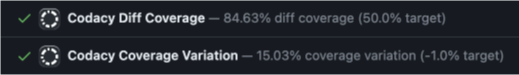 New Coverage status checks GitHub