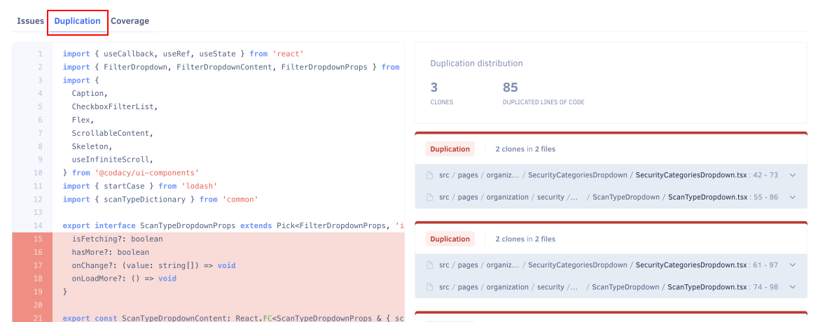 Duplicated blocks for a file